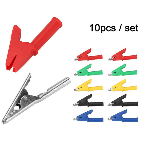 Folders Safety Test Clips 10pcs/Set P2002 20A 4mm Banana Jack Safety Test Clip for Multimeter
