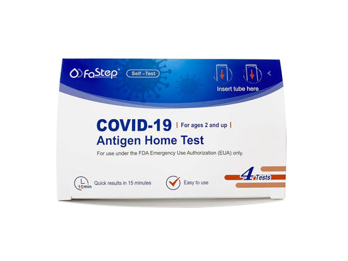 Fastep 15 COVID-19 (1 Pack, 4 Rapid minutes Antigen Home Test Tests Total)*Short Shelf Life*
