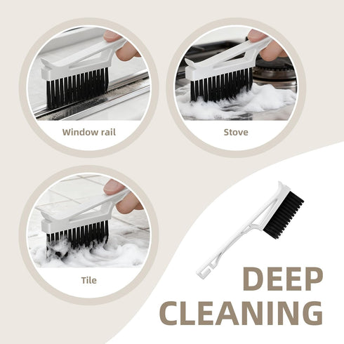 Set CLEANGOR Grout Cleaner Brush V Shape, Stiff Grout Cleaning Brushes for Tile Floor,Magic Brush, Bathroom Accessory