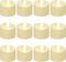 XRABTVSK 24 Pack LED Tea Lights, Last 100H+, Warm White Flickering Light(Ivory Base)