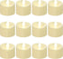 XRABTVSK 24 Pack LED Tea Lights, Last 100H+, Warm White Flickering Light(Ivory Base)