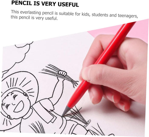 NUOBESTY 3pcs Eternal Erasable Pencil, Forever Art Pencils, No Sharpening Required, Black Ink Engraved