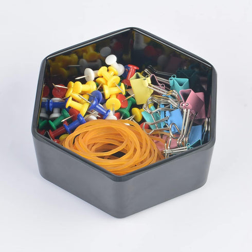 Resin Paper Clip Holder, Paperclips Dispenser for Home Office School, 2 Pack Binder Clip Holder for Desk Accessories