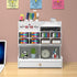 White Pen Organizer with Drawer, DIY Pencil Holder Desk Tidy Caddy for Home, Office, and School (PB18-1-White)