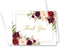 InvitationHouse Burgundy Wine Floral Thank You Cards and Envelopes - 50 cnt