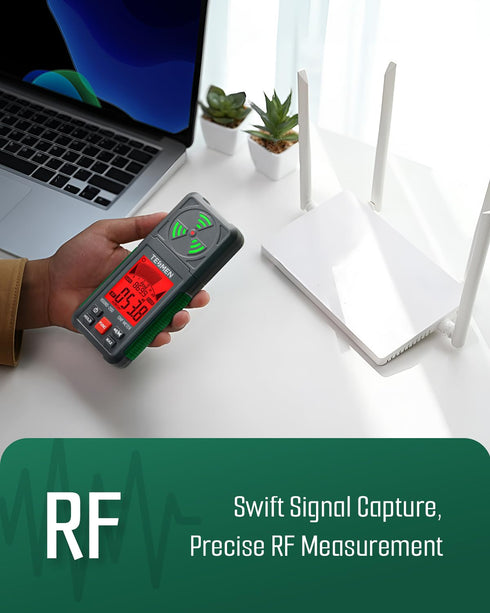 TESMEN EMF Meter, Hound-200 EMF Detector: 3-in-1 Portable Electromagnetic Field Radiation Detector for EF, RF, MF, WiFi