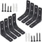 Joyangy 8pcs 3 Inch L Brackets, Heavy Duty Wall Mount Black L Corner