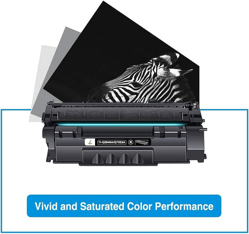 TRUE IMAGE Compatible Toner Cartridge Replacement for HP 49A - 2-Pack Black for 1320, P2015 Printer Ink