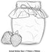 Azeeda (DW00162226) 'Strawberry Jam' White Premium Vinyl Decal Sticker Waterproof, Durable & Easy to Apply - Ideal