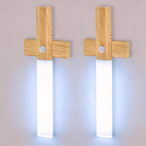 LAVAED Motion Sensor Lights Indoor,LED Rechargeable Battery Operated Wall Sconce Magnetic Stairway
