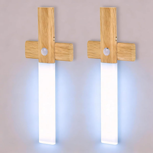LAVAED Motion Sensor Lights Indoor,LED Rechargeable Battery Operated Wall Sconce Magnetic Stairway