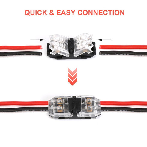 Low Voltage Wire Connectors - TYUMEN 12pcs 2 Pin 2 Way Universal Compact Wire I Shape Terminals