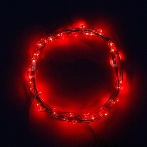 10Ft/3M 30leds ANJAYLIA Red String Lights, Bright Light Party Home Festival Decorations Battery Operated Lights