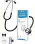 FriCARE Dual Head Stethoscope for Nurses, Medical Students, Paramedics, FSA/HSA Eligible Estetoscopio (Black Tube)