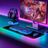RGB Gaming Mouse Pad, Large 31.5X11.8 in Desk Mat with 13 Colors LED Light, Non-Slip Rubber Base with Waterproof Coating