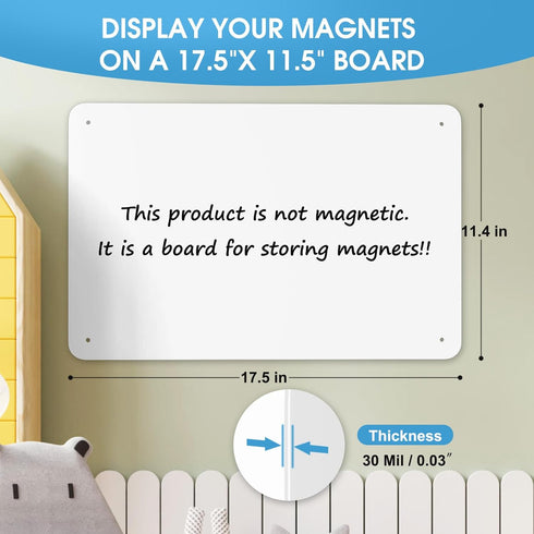 MaxGear 2 Pack Metal Magnetic Board 17.5" x 11.4" Black Bulletin Board for Wall, Refrigerator, Display Notes