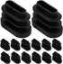 Zerodeko 30pcs Oval Plastic Chair Leg Plugs and Table Leg Protectors Black