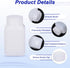 PATIKIL 12 Pcs 60ml Reagent Bottles, HDPE Wide Mouth Round Bottles with Screw Cap for Lab Storage