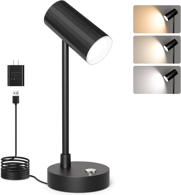 ShineTech LED Desk Lamp for Home Office, Dimmable Table Lamp with 3