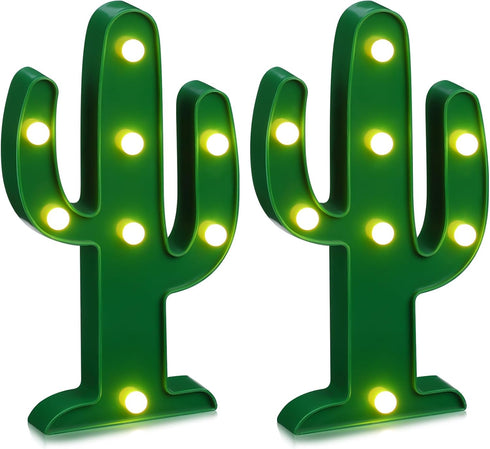 Riakrum 2 Pcs LED Night Light LED Cactus Light Mexican Party Decorations