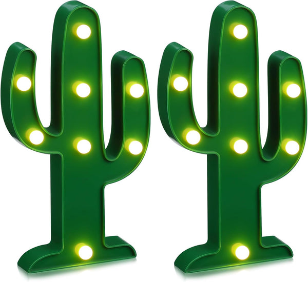 Riakrum 2 Pcs LED Night Light LED Cactus Light Mexican Party Decorations