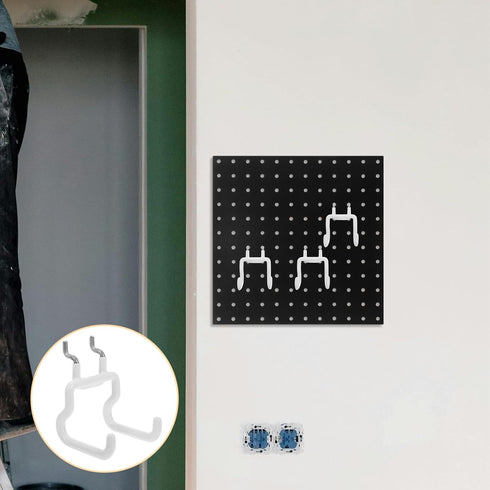2pcs Mikikit Pegboard Hooks for Tool Organization Utility Accessories for Garage and Workbench Storage Space-Saving