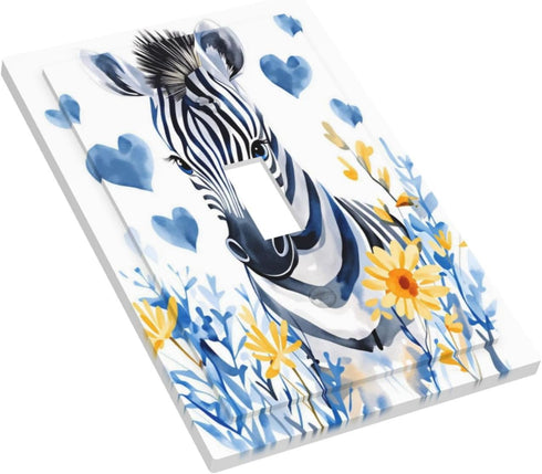 Sturin 1 3X5 Elegant Zebra Wall Plate Light Switch Cover Gang Single Toggle Toggle Switch Art Plates