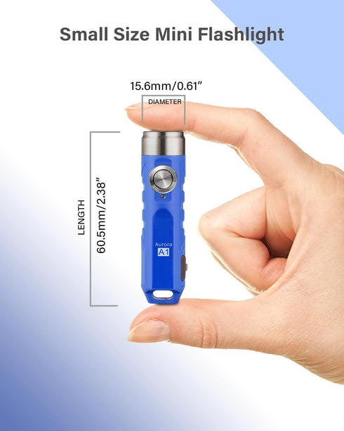 A1 G4 650 RovyVon Aurora USB C Rechargeable Mini EDC Flashlight, Small Bright Keychain Flashlight High Lumens, EDC