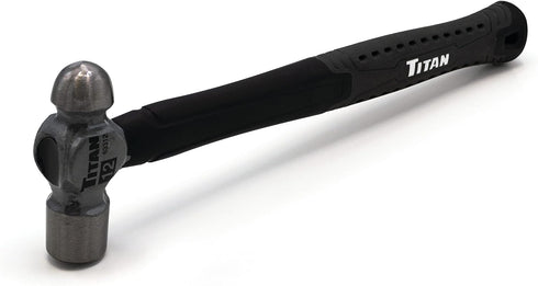 Titan 63312 12oz Ball Pein Hammer, Forged Steel Head, 12" Shock Absorbing