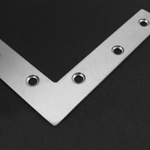 Tiberham 2Pcs 120 120 mm Flat L Shaped Corner Bracket, x Stainless Steel Right Angle Corner Brace Repair Plate, Heavy