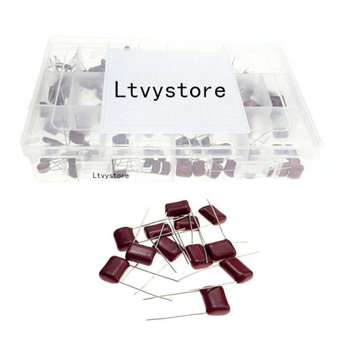 Polypropylene Capacitor Kit, 180Pcs 400V and 630V Assorted Film Capacitors, Range 10nF ~ 68nF