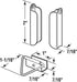 Prime-Line 2 Hangers and 1 Latch Mill, 5/16 in., Bronze - Single Pack PL 8132