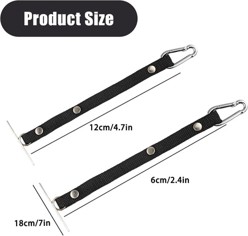 4pcs Tape Thong for Tool Belts, Electrical Tape Holder, Black Electrical Tape Hooks Polyester Electrical Tape Chain Strap, Small by lygchii