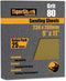 TigerShark 9 inch by 11 inch Sanding Sheets, Grit 80, 25pcs Pack Paper Gold Line Anti Clog Coating