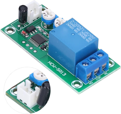 Vibration Sensor Module, DC 12V Adjustable Sensitivity Time Delay Relay Switch Alarm Sensor