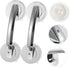2 Pcs Bathroom Grab Bars for Elderly Shower Handles for Tub Shower Door Suction Cup Plastic Handle Knobs for Disabled