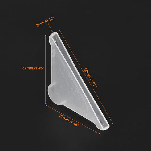 50Pcs 3x50mm uxcell Plastic Corner Protectors Triangle Shape Glass Corner Guards Cushion for Corner Protection