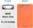 Wisdompro Mini Clipboard 2 Pack, 4" x 6" Small Clip Boards for Notepads, Memo Size, Transparent and Orange