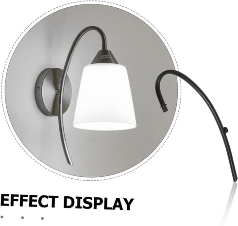Gadpiparty Curved Lamp Stem for Wall Sconces Durable Light Fixture Rod Easy to Install Elegant Design for Bedroom