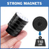 TRYMAG 3 Pack Black Rare Earth Magnets with Holes, 110lbs Strong Neodymium Cup Magnets with Adhesive Backing for Wall