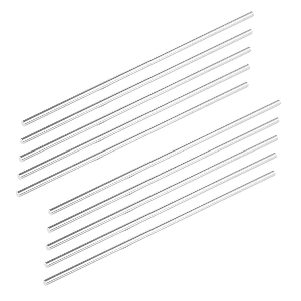 Eowpower 10 Pieces 2mm X 305mm Aluminum Round Rod, 12" Long 6061 T6511