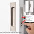 Dontay Pocket Door Edge Pull Brushed Nickel, Hidden Handle for Sliding Door Pull Hardware, Flush Design