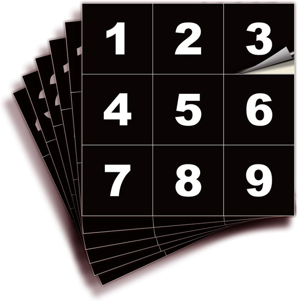 iSYFIX Black Consecutive Number Stickers – 1 to 50, 2-inch Vinyl Self Adhesive Premium Decal for Inventory, Storage,