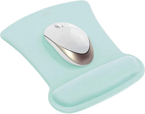 MOSISO Ergonomic Wrist Rest Support Set for Mouse Pad & Keyboard, Mint Green, Non-Slip Base, Pain Relief Cushion with