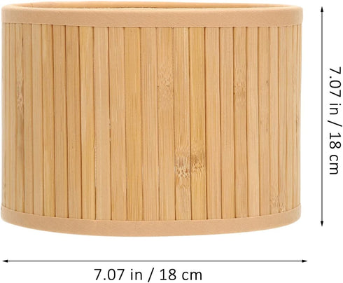 Zerodeko Small Bamboo Lampshade Retro Style Compatible Light Cover for Desk Wall and Floor Lamps Chic Vintage Design