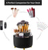 Marbrasse Desk Organizer, 360-Degree Rotating Pen Holder with 5 Compartments for Office, Home, Black