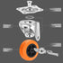 Caster Wheels Set of 8, 2.5 Inch Heavy Duty Locking Casters with Polyurethane Wheels for Furniture Carts