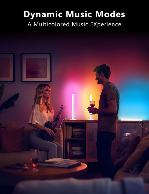 DAYBETTER Smart LED Light Bars, RGB+ICW Gaming Light Bars with Scene and Music Modes, Smart TV Light Bar with Multiple