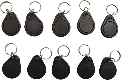 10PCS 13.56MHz RFID Keychain readable/writable KeyFobs Proximity Card Text MF 4K IC