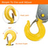 2Ton Heavy Duty Pulley Hook, Lifting Block Hoist with Hook for 5/8" Wire Rope Snatch Block, 1 Pack